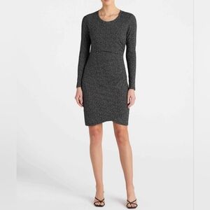 AVLN Studio. Stretchy Black and white long sleeve Dress. Size Small